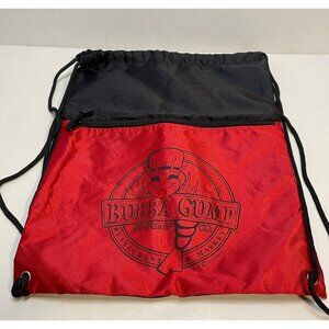 Bubba Gump Shrimp Co. drawstring cinch bag backpack 17" x 13" 2008 red